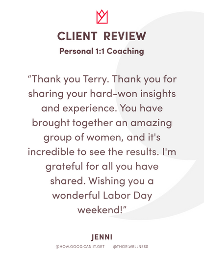 Age With Strength™ Program - 16 Weeks - Personalized 1:1 Coaching Program with Terry