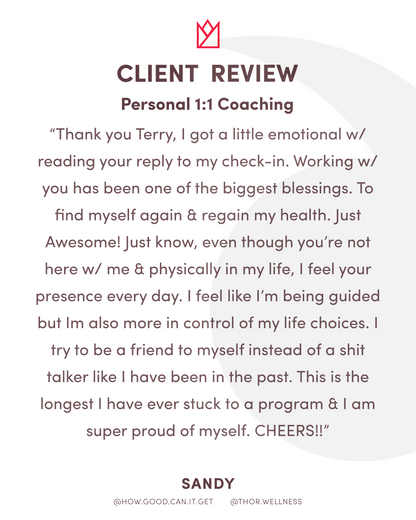 Age With Strength™ Program - 16 Weeks - Personalized 1:1 Coaching Program with Terry