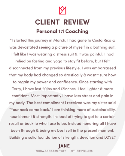 Age With Strength™ Program - 16 Weeks - Personalized 1:1 Coaching Program with Terry