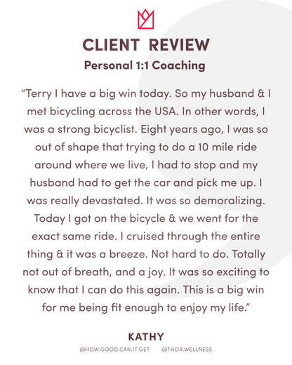 Age With Strength™ Program - 16 Weeks - Personalized 1:1 Coaching Program with Terry