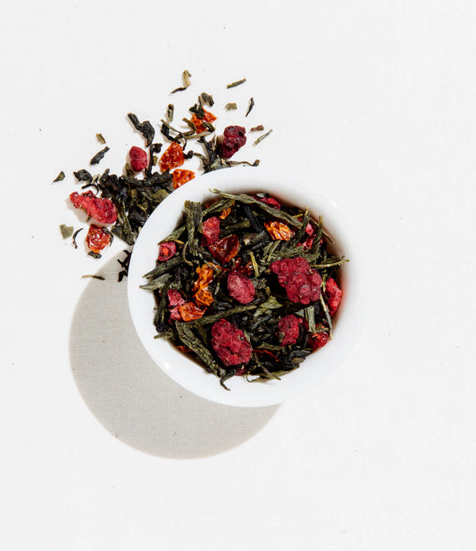 Green Pomegranate Tea - Premium Loose Leaf Tea - Rosehips, Raspberries