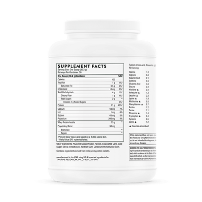 Whey Protein Isolate - Chocolate